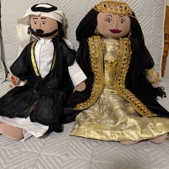 Arab “Raggedy Ann and Andy” dolls, Middle Eastern, Gulf Arabs, traditional - Picture 6 of 10